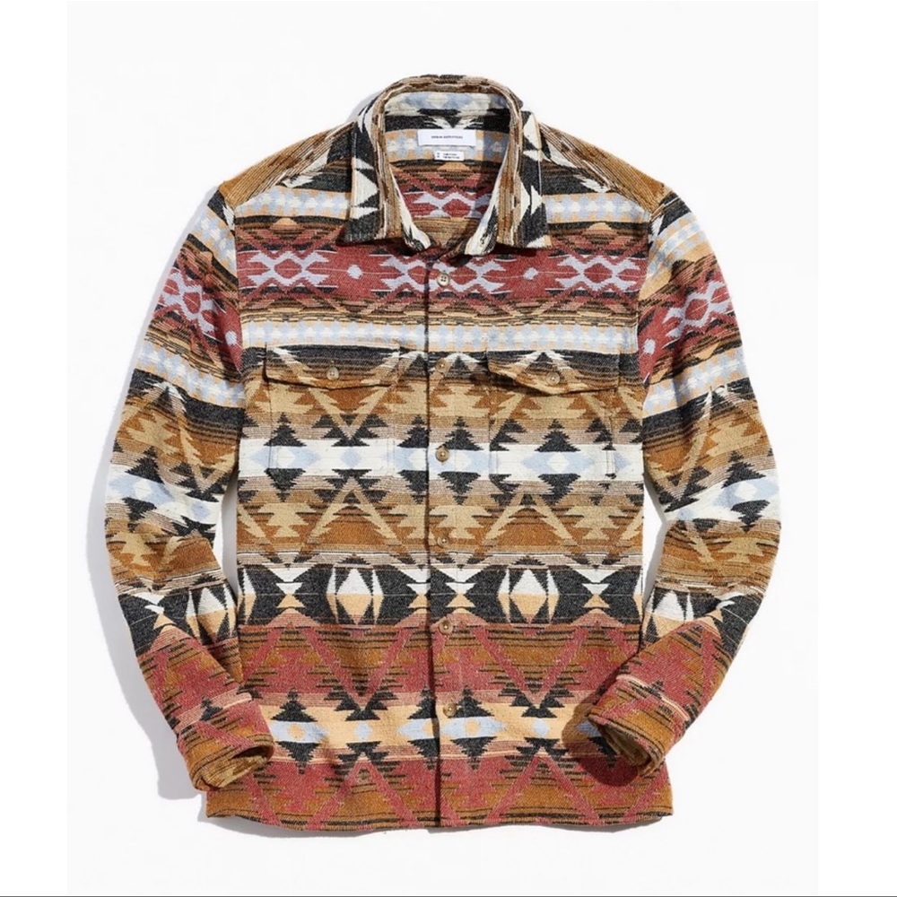 Urban Outfitters Jacquard Southwestern/Aztec Button Down